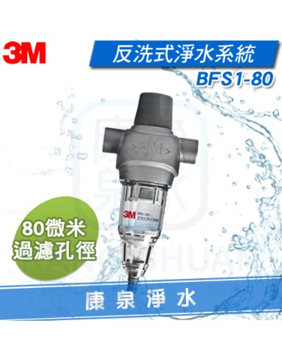 ◤過濾密度再升級◢ 3M 反洗式淨水系統/過濾器 BFS1-80【BFS1-100升級版】~ 不鏽鋼水塔前置過濾‧ 有效去除泥沙鐵屑雜質~