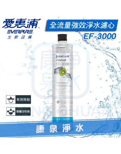  EVERPURE 台灣愛惠浦全流量強效碳纖維系列 PURVIVE EF-3000 濾心