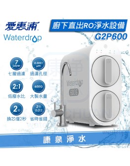 EVERPURE 愛惠浦 Waterdrop G2P600 廚下型無桶直出RO淨水系統