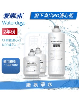 EVERPURE 愛惠浦 Waterdrop G2P600 專用二年份三支濾心優惠組