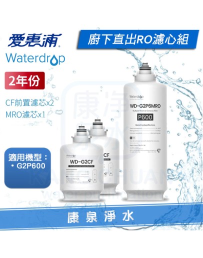 EVERPURE 愛惠浦 Waterdrop G2P600 專用二年份三支濾心優惠組