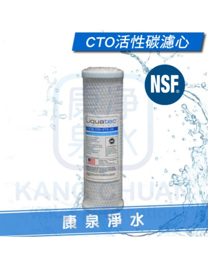 美國 NSF42認證 LIQUATEC 10吋 通用規格CTO 壓縮活性碳濾心《NSF認證》