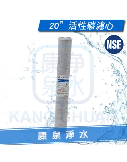 Liquatec 美國 NSF42認證 20英吋 CTO活性碳濾心 ~ 吸附能力為一般活性碳的2倍